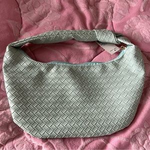blue weave bag